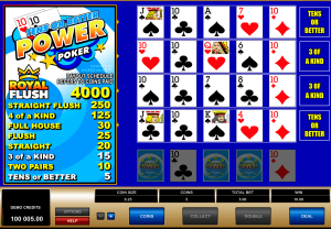 Tens or Better Power Poker By Microgaming