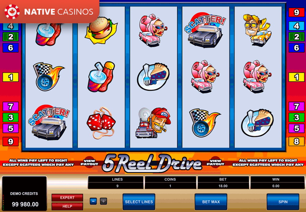 Play 5 Reel Drive by Microgaming