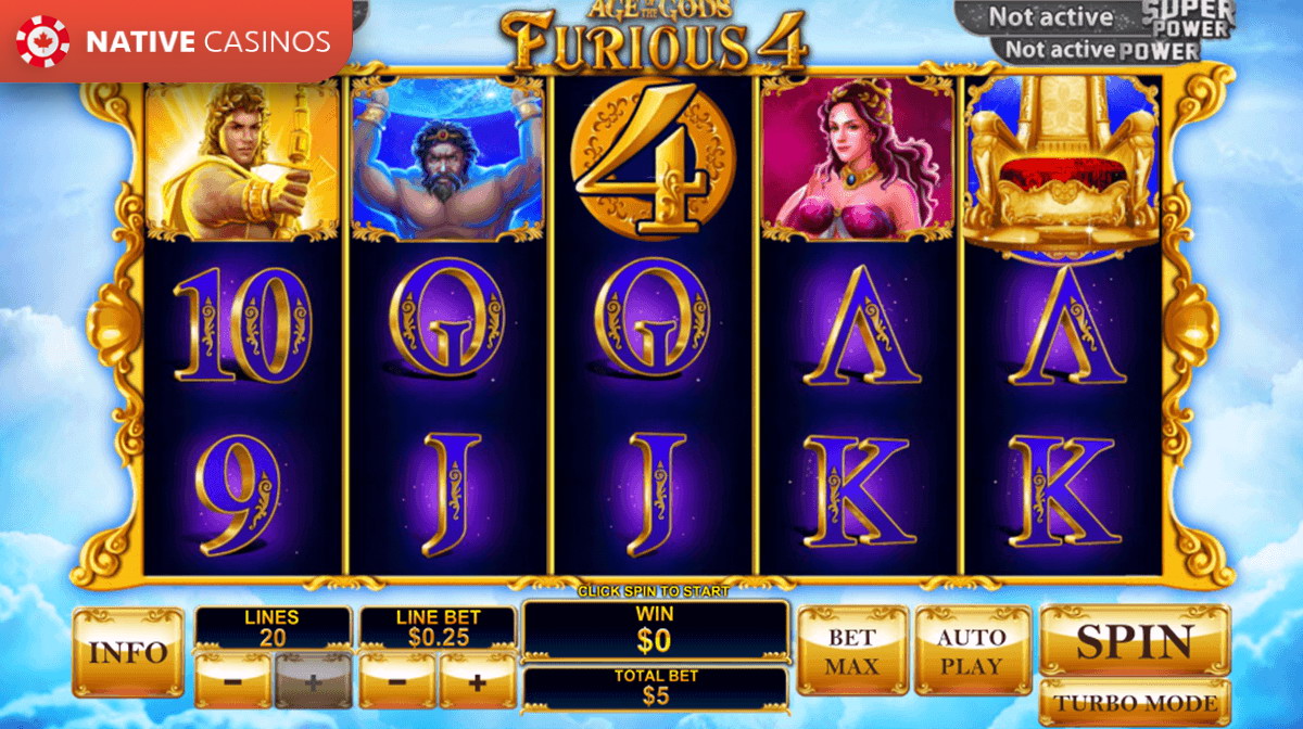 Play Age of the Gods: Furious 4 Slot by PlayTech For Free
