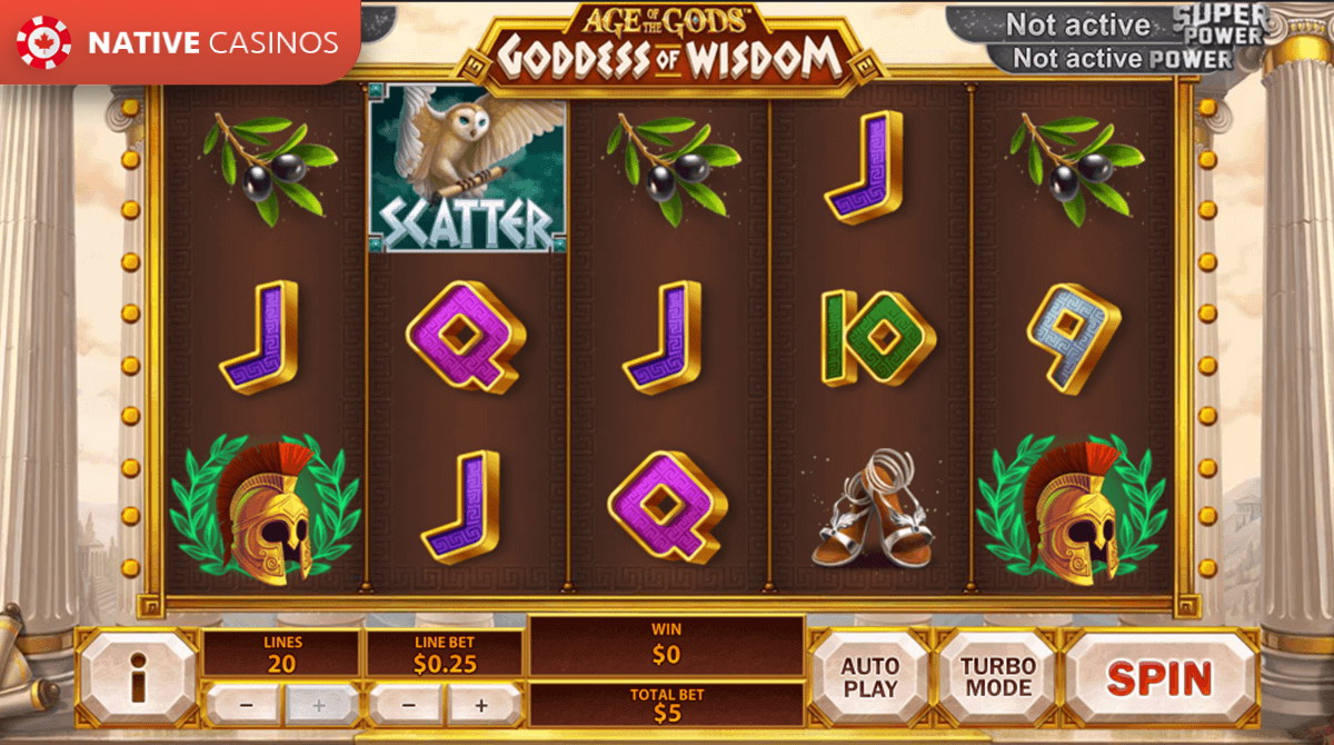 Play Age of the Gods: Goddess of Wisdom Slot by PlayTech For Free