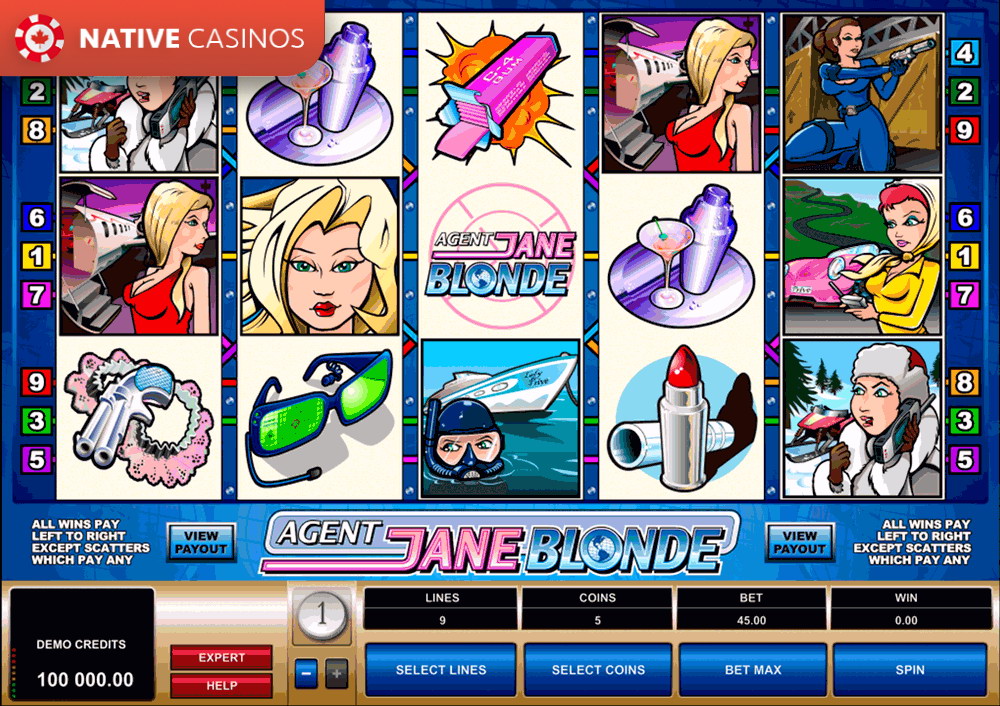 Play Agent Jane Blonde by Microgaming