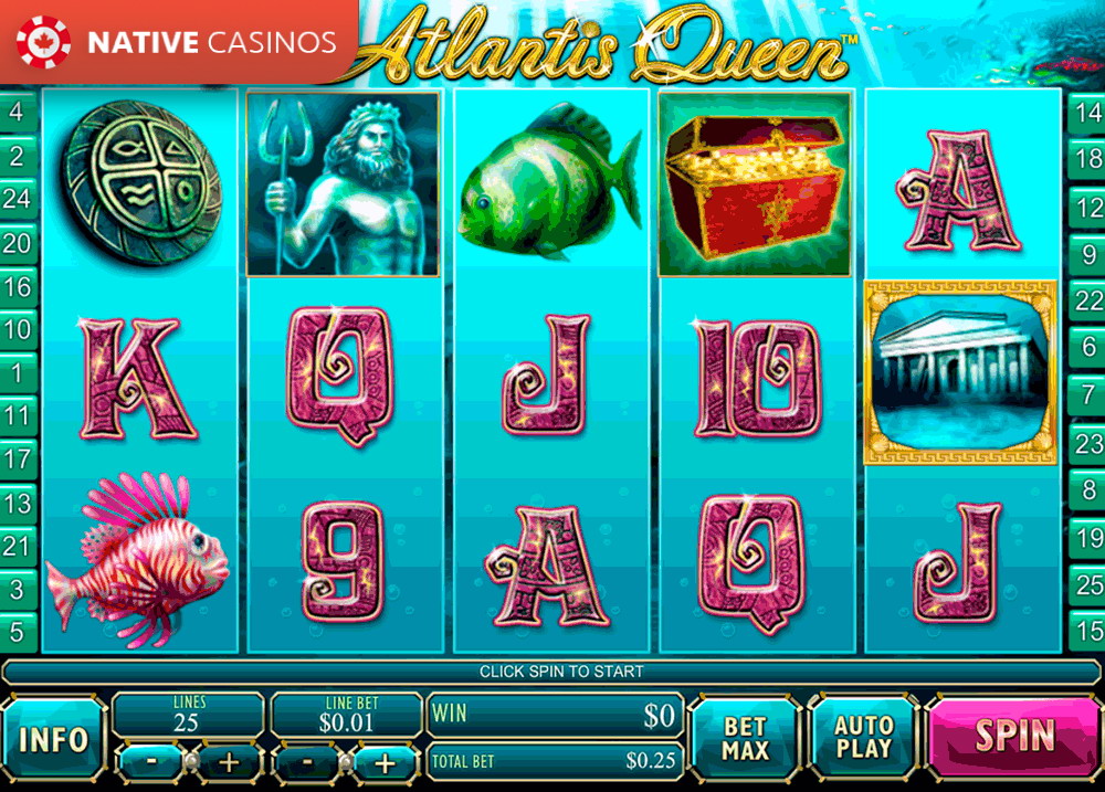 Play Atlantis Queen By PlayTech