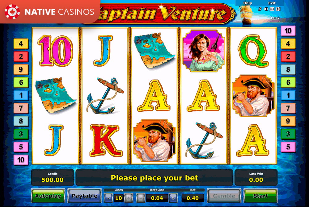 Play Captain Venture Slot by Novomatic For Free