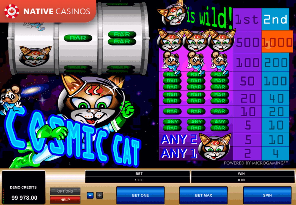 Play Cosmic Cat by Microgaming