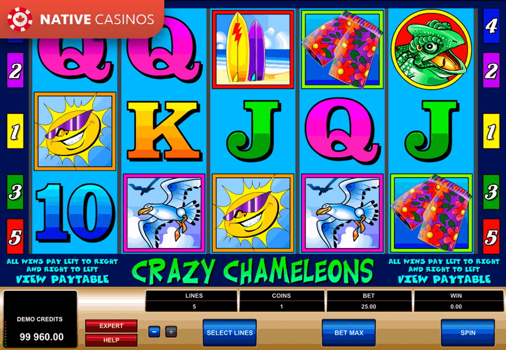 Play Crazy Chameleons by Microgaming
