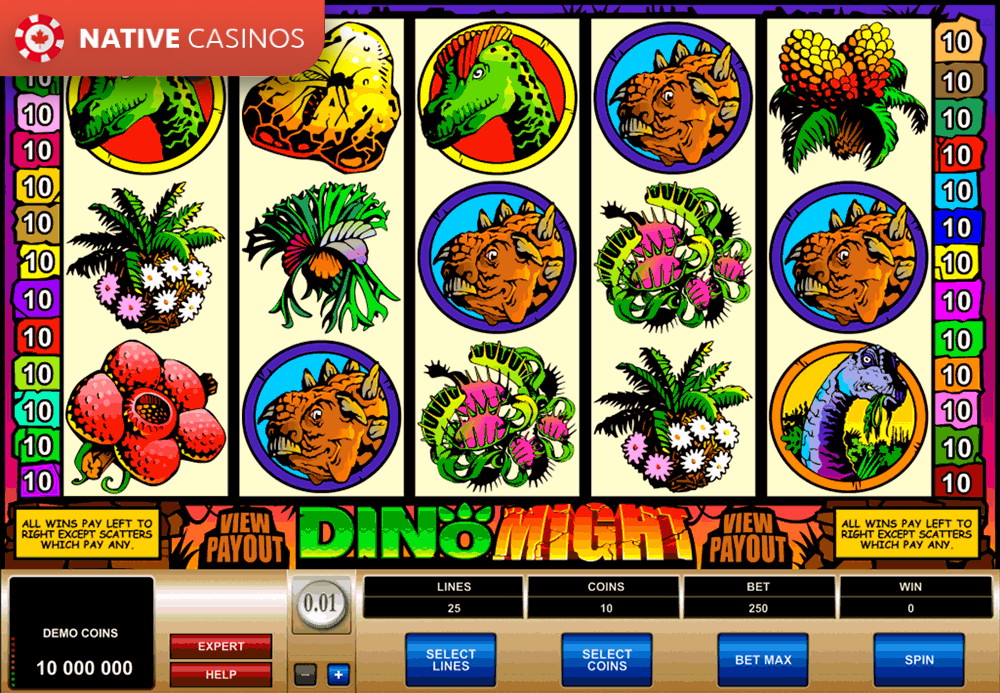 Play Dino Might by Microgaming
