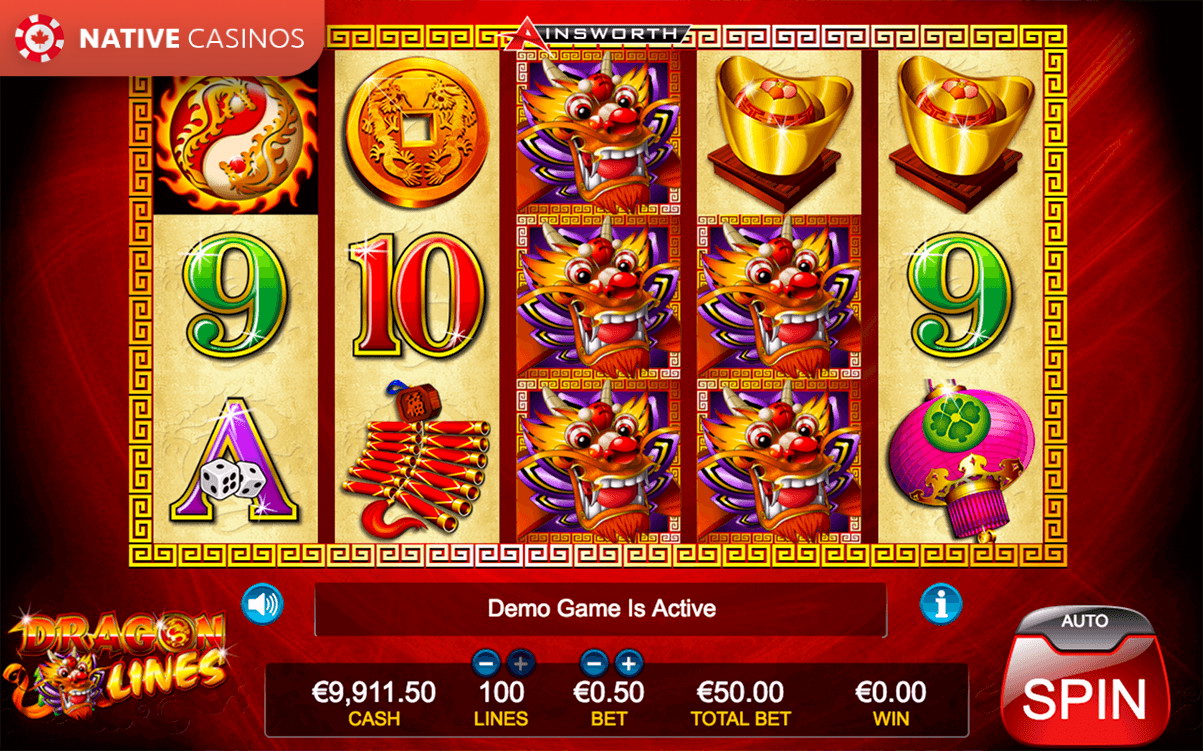 Play Dragon Lines Slot Machine by Ainsworth For Free