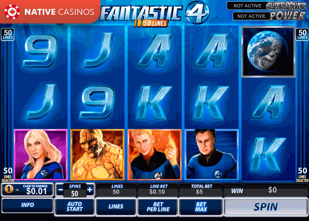 Play Fantastic Four 50 Lines By PlayTech
