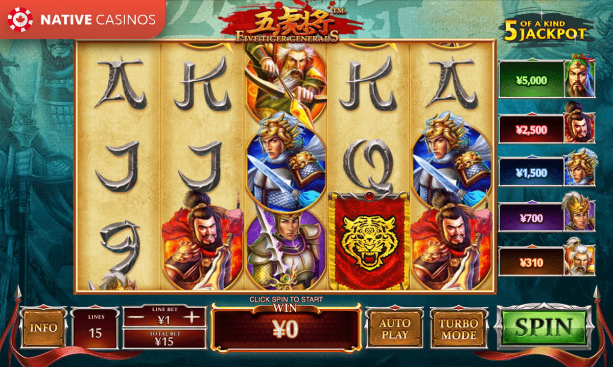 Play Five Tiger Generals By PlayTech