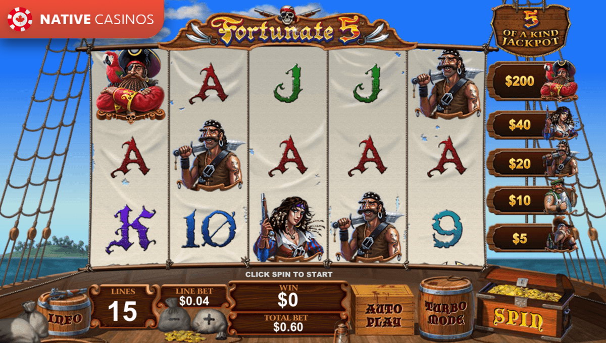 Play Fortunate Five By PlayTech