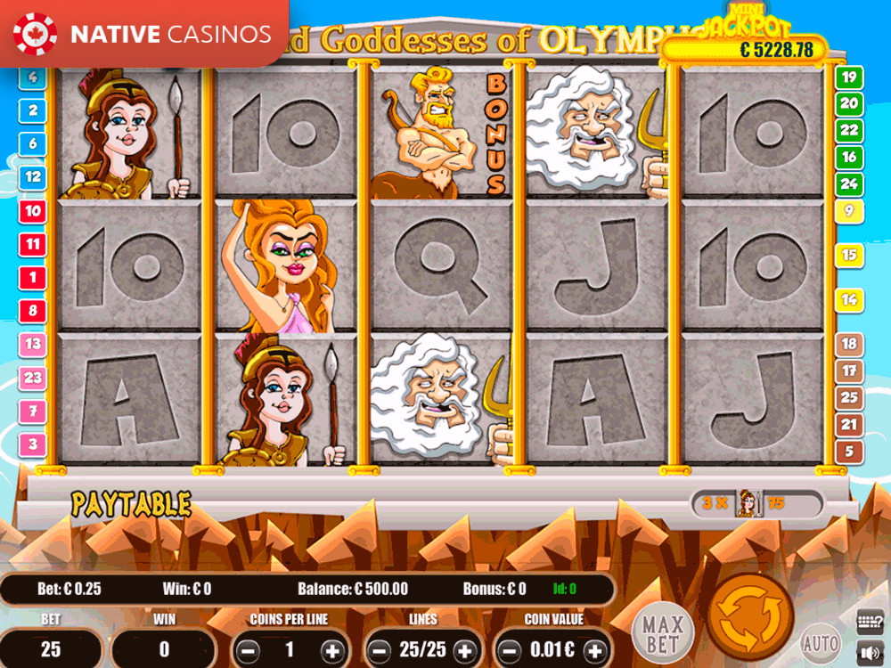 Play Gods And Goddesses Of Olympus By Portomaso Gaming