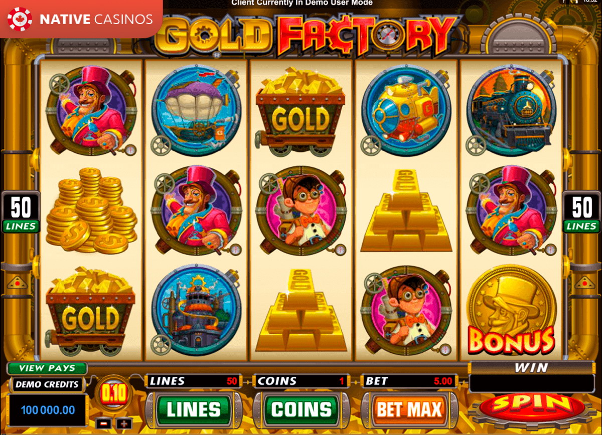 Play Gold Factory by Microgaming