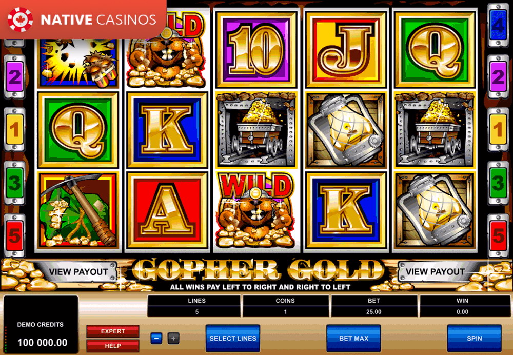 Play Gopher Gold by Microgaming