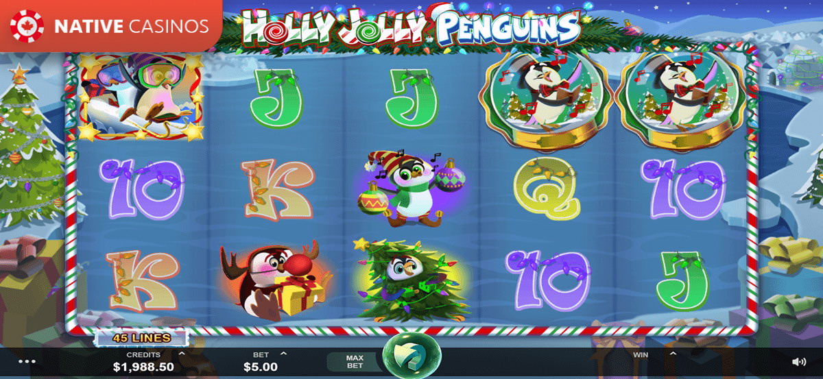 Play Holly Jolly Penguins by Microgaming