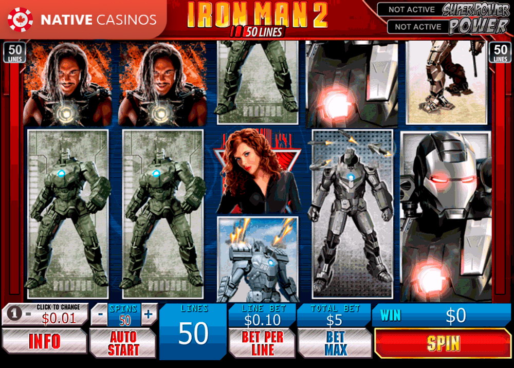 Play Iron Man 2 50 Lines By PlayTech