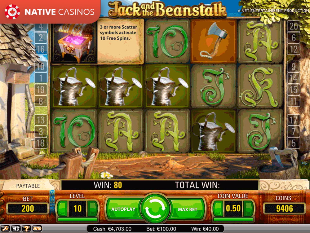 Play Jack and the Beanstalk By NetEnt