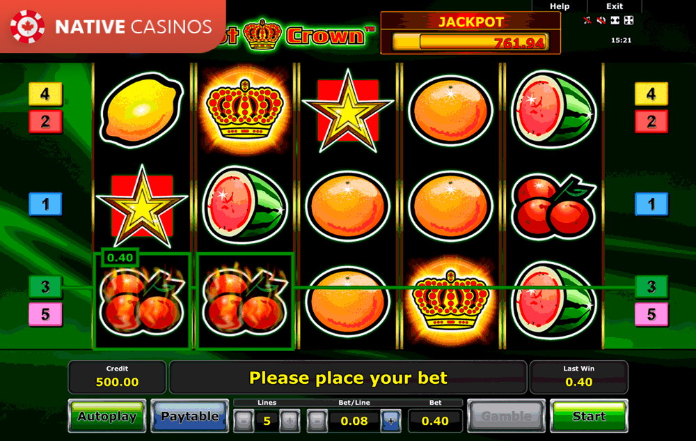 Play Jackpot Crown By Novomatic Info