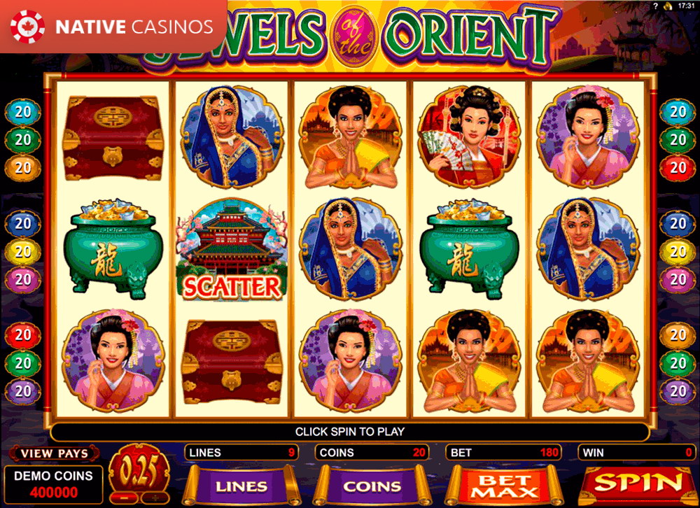 Play Jewels Of The Orient by Microgaming