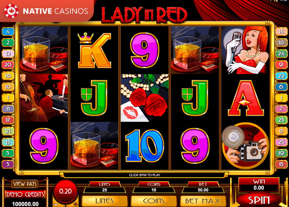 Play Lady In Red by Microgaming