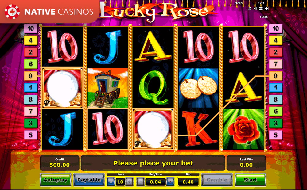 Play Lucky Rose By Novomatic Info