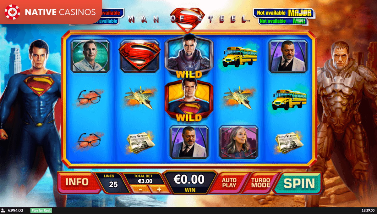 Play Man of Steel By PlayTech