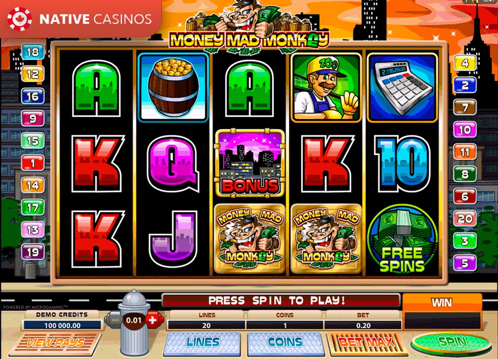Play Money Mad Monkey by Microgaming
