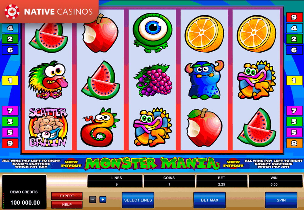 Play Monster Mania by Microgaming
