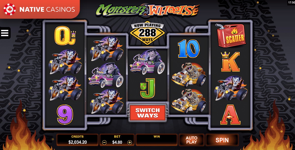 Play Monster Wheels by Microgaming