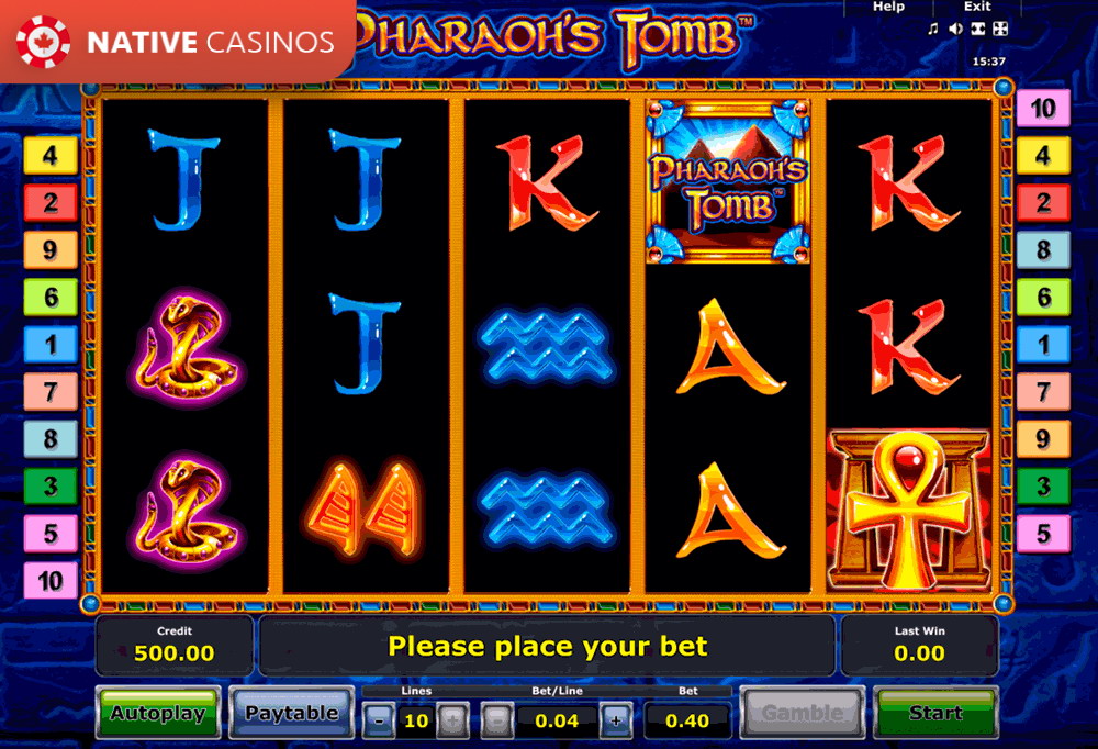 Play Pharaoh’s Tomb Slot Online by Novomatic For Free