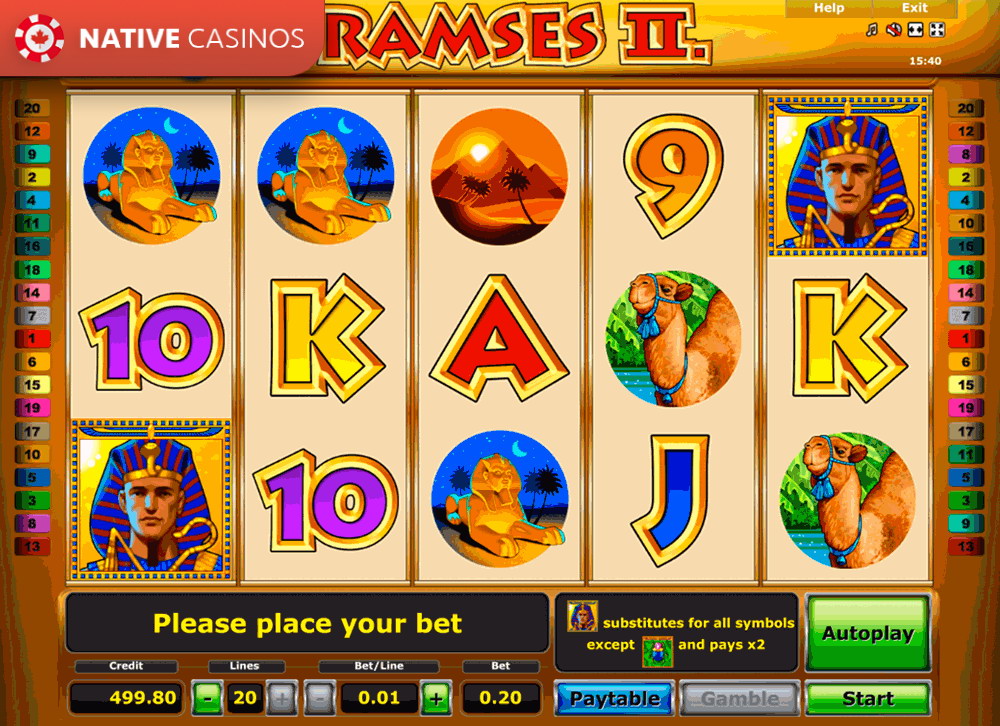 Play Ramses II By Novomatic Info