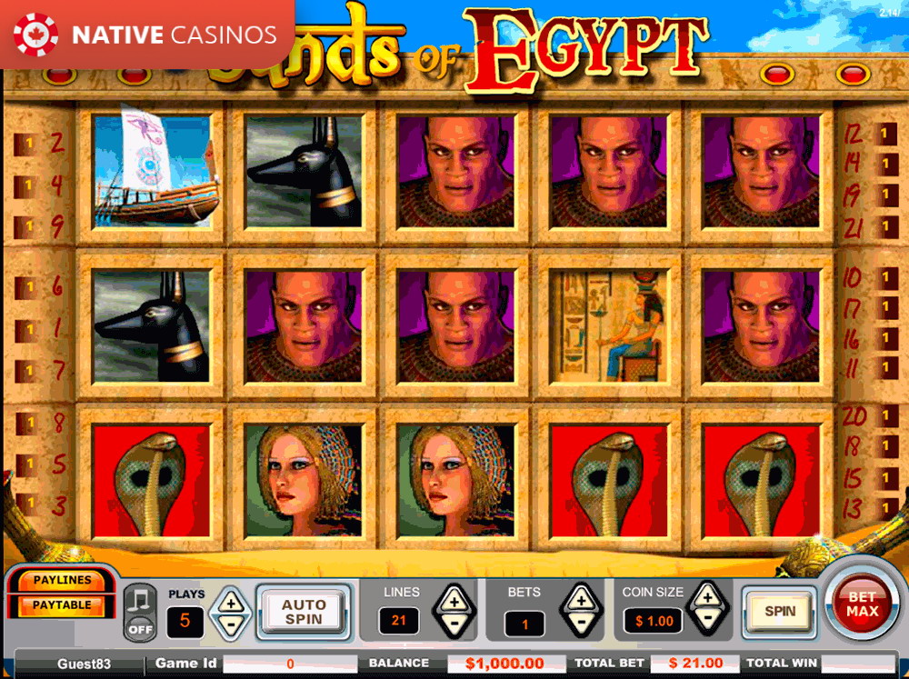 Play Sands of Egypt By Vista Gaming