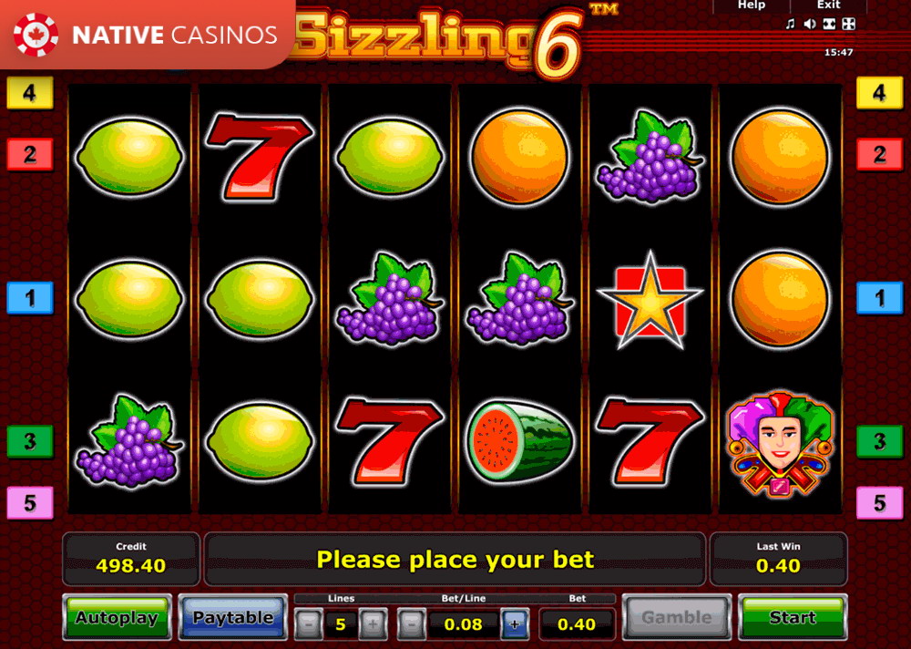 Play Sizzling 6 By Novomatic Info