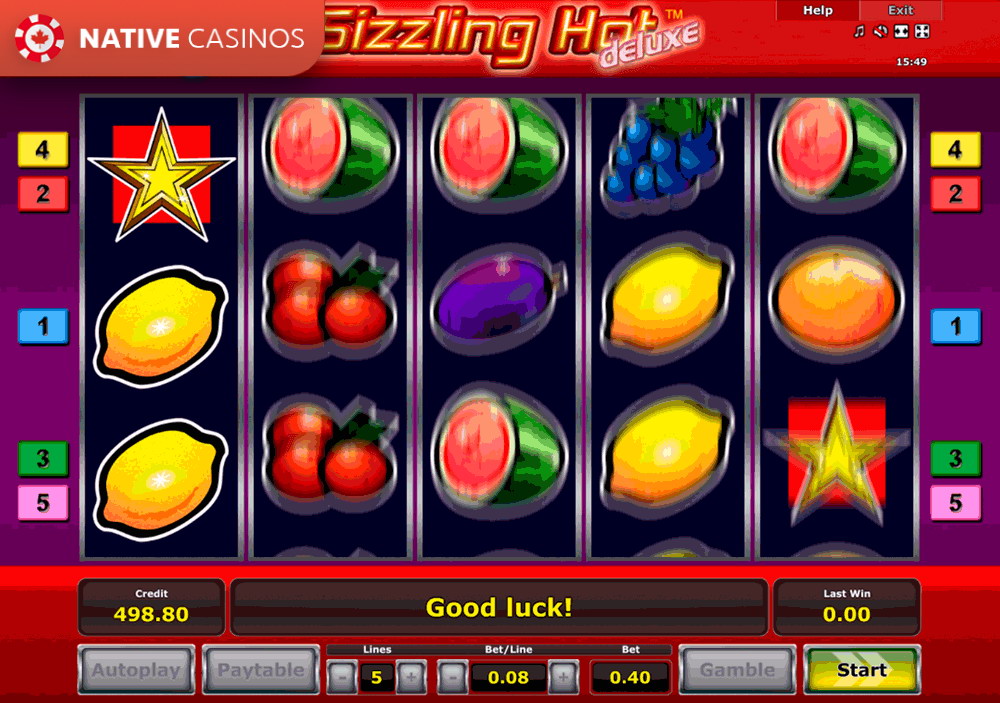 Play Sizzling Hot Deluxe By Novomatic Info