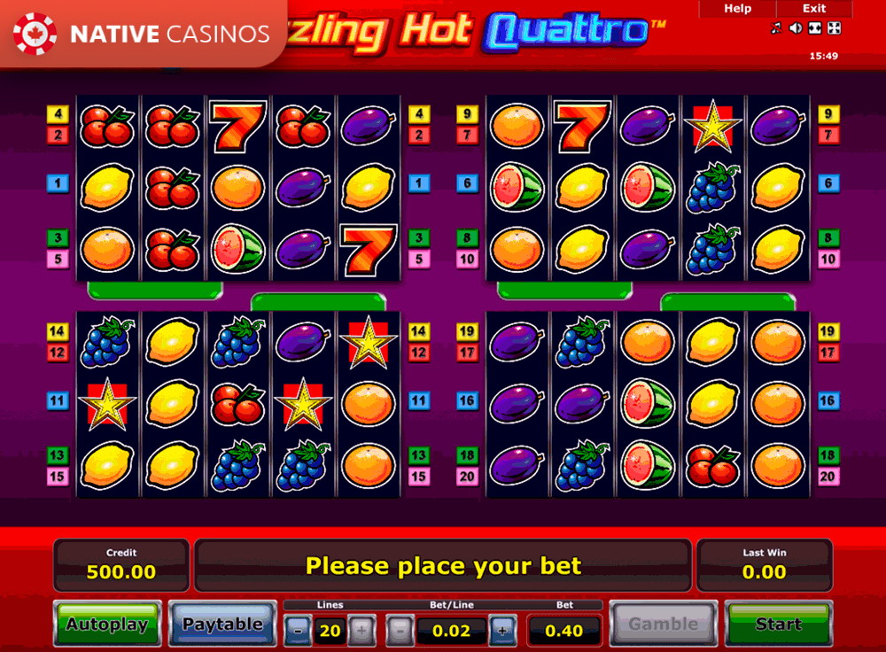 Play Sizzling Hot Quattro By Novomatic Info