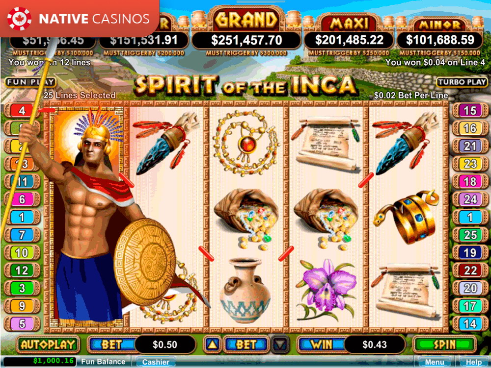 Play Spirit of the Inca By RTG