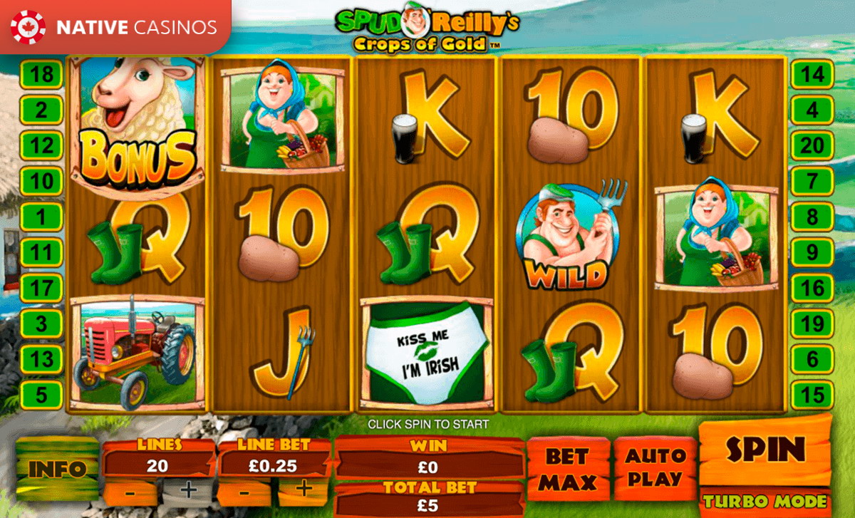 Play Spud O’Reilly’s Crops of Gold By PlayTech