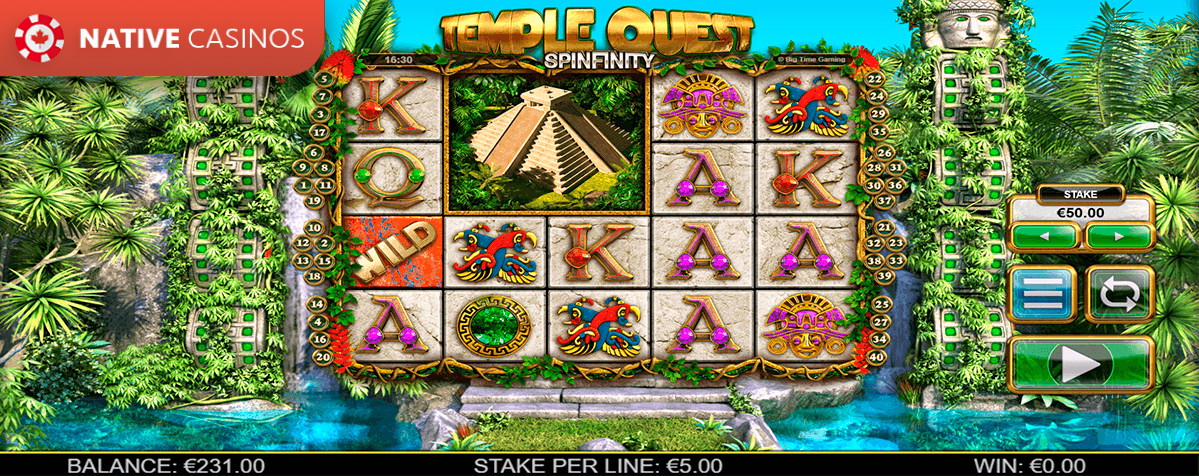 Play Temple Quest Spinfinity Slot by Big Time Gaming