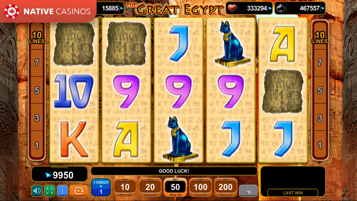Play The Great Egypt By EGT
