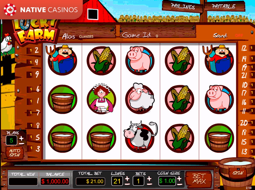 Farm For Cash In The No Download Lucky Farmer Slots