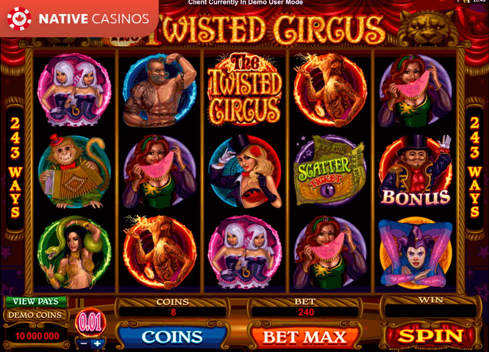 Play The Twisted Circus by Microgaming