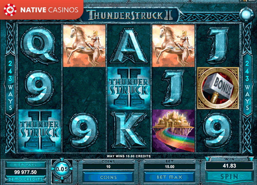Play Thunderstruck II by Microgaming