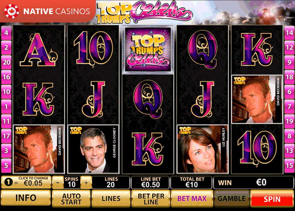 Play Top Trumps Celebs By PlayTech