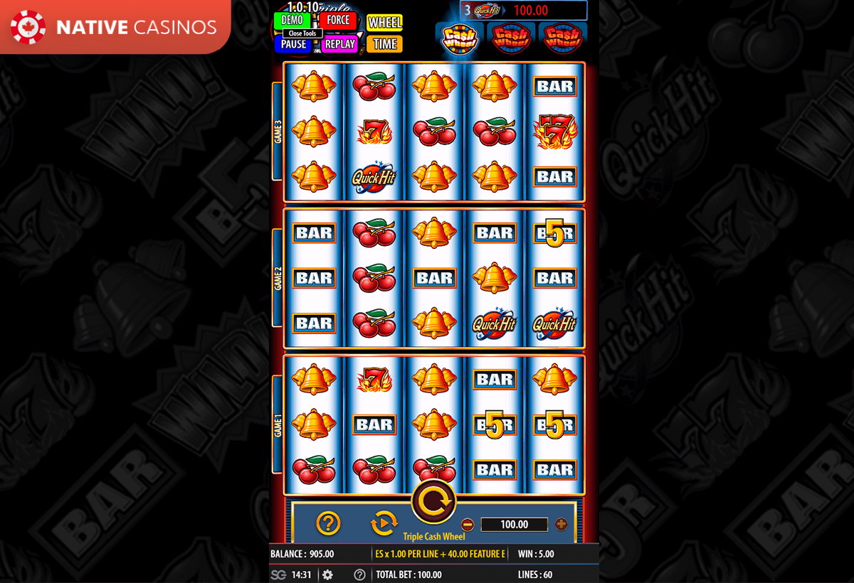 Play Triple Cash Wheel Slot Machine by Bally For Free