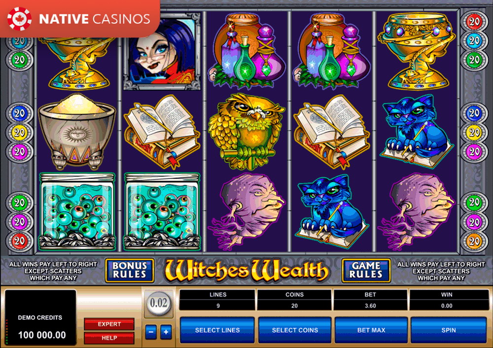 Play Witches Wealth by Microgaming