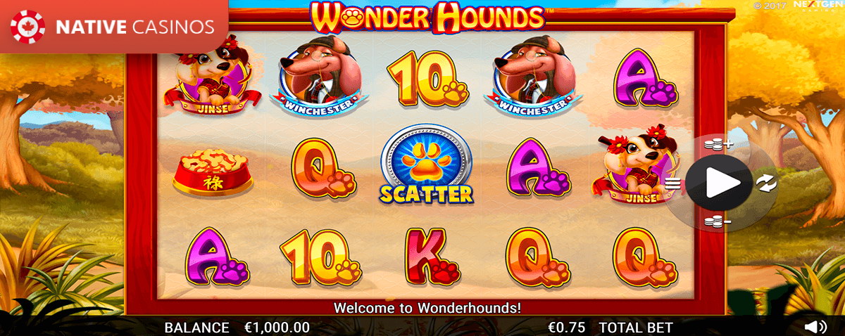 Play Wonder Hounds Slot Game by NextGen Gaming
