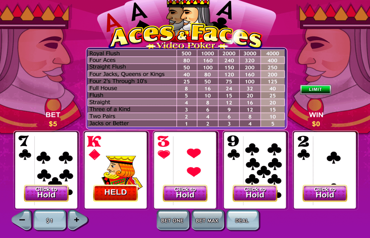 Play Aces and Faces By PlayTech