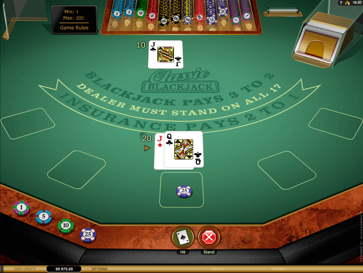 Play Classic Blackjack Gold By Microgaming