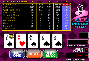 Deuces Wild Video Poker By RTG For Free
