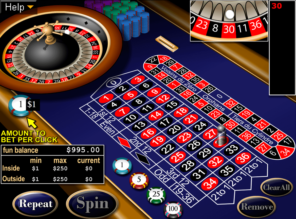 Play free european roulette game