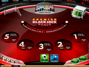 Premier Blackjack Multi-Hand Euro Bonus Gold By Microgaming